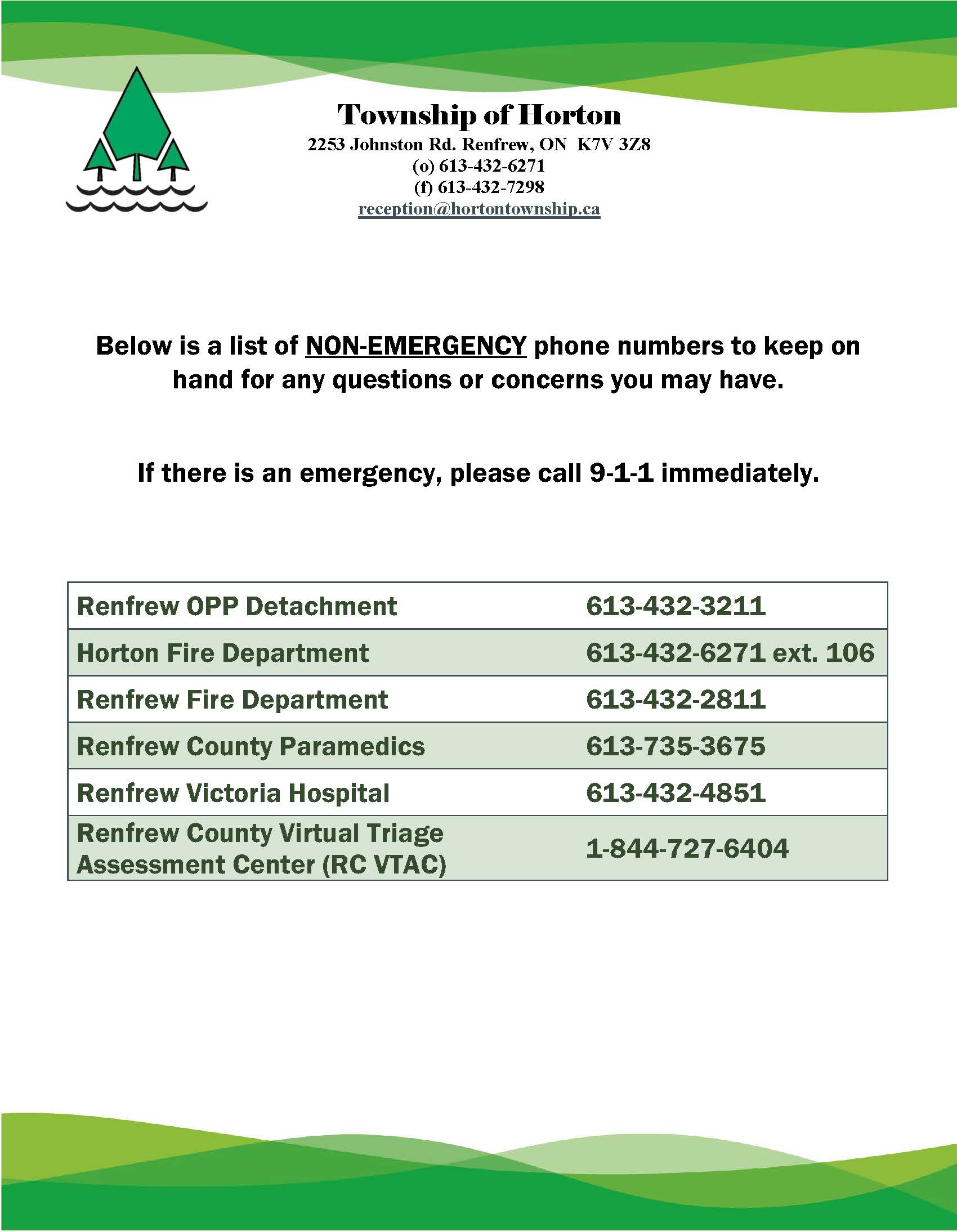 non-emergency-phone-numbers-horton-township